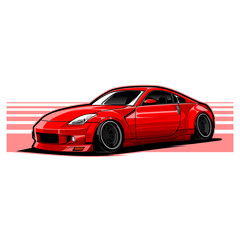 Plakat sport car jdm vector illustration