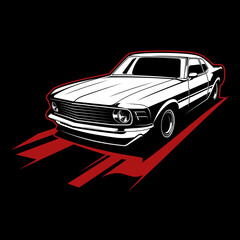muscle car vector illustration