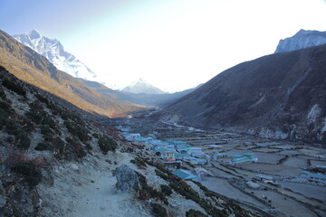 View of Dingboche village, Nepal