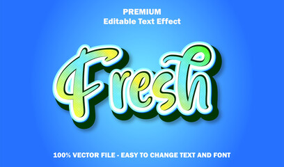 Editable Text Effect - Fresh Font Style