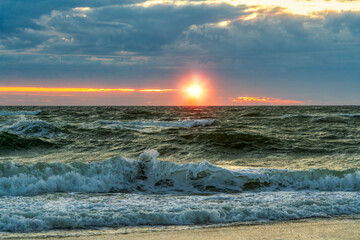 Nordsee, Meer, Strand, Sonnenuntergang, Sylt