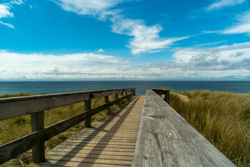 Obraz premium Sylt, Steg, Nordseeküste, Strand, Schleswig Holstein 