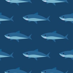 vector fish print. seamless fish print