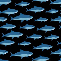 Obraz premium vector fish print. seamless fish print