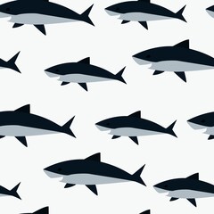 vector fish print. seamless fish print