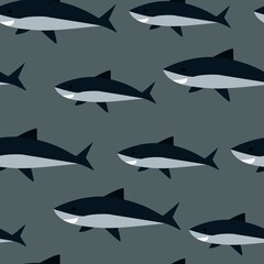 vector fish print. seamless fish print