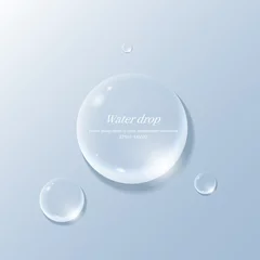 Foto op Canvas transparent water droplets , water drop object. © LHG