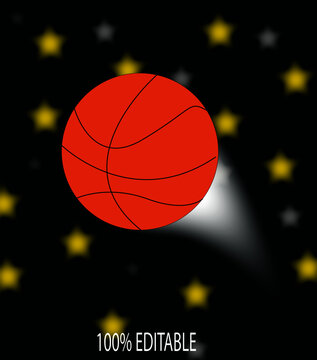basketball ball in the sky