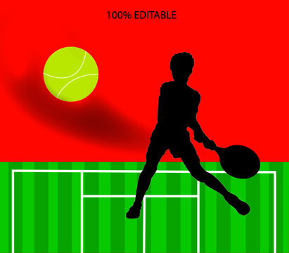 tennis player silhouette