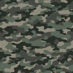 Fototapeta premium green Camouflage seamless texture. military camouflage endless print background. Vector illustration