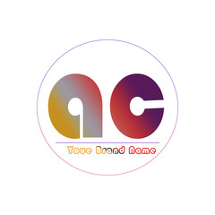 AC letter logo design on white background