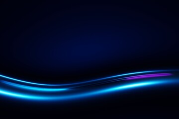 Glow blue light effect on dark blue background. 3D rendering.
