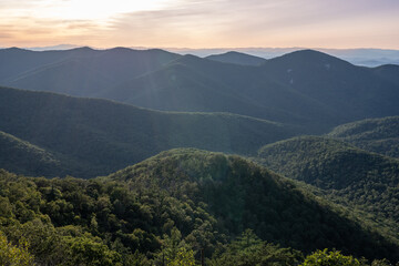 Smooth Rolling Mountains Before Sunset