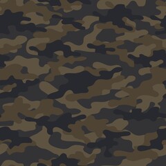 Fototapeta premium Seamless blue camouflage pattern classic.Print on fabric on paper. Vector