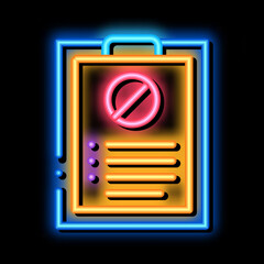 written protest requests neon light sign vector. Glowing bright icon written protest requests sign. transparent symbol illustration