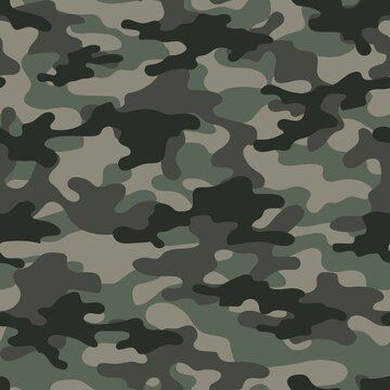 Green Full seamless abstract military camouflage skin pattern vector for decor and textile. Army masking design for hunting textile fabric printing and wallpaper. Design for fashion and home design.