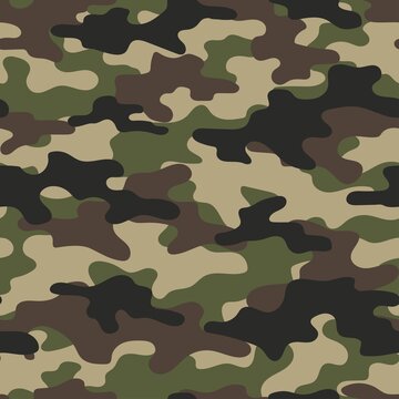 Camouflage background green. Seamless pattern vector.