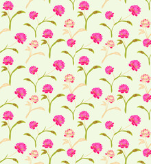 seamless flower with paisley pattern on  background