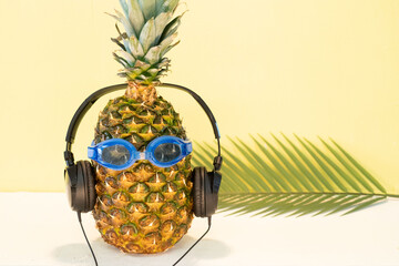 Pineapple on summer mood fun design 