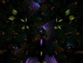 Naklejka na ściany i meble Imaginatory fractal background generated Image