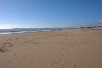 footprints on the beach