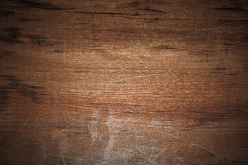 Obraz premium Plank wood table floor with natural pattern texture background.