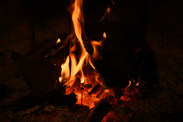 bonfire with fire
