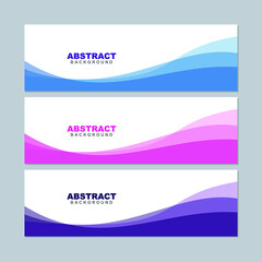 Illustration set vector of abstract background in blue, pink, and violet color. Good to use for banner, social media template, poster and flyer template, etc