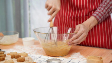 Ginger bread cookies homemade cooking for Christmas traditional dessert. Kids and family love to prepare to make dough and bake them. Then paint them with sugar paste to decor in many colors.