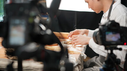 Ginger bread cookies homemade cooking for Christmas traditional dessert. Kids and family love to prepare to make dough and bake them. Then paint them with sugar paste to decor in many colors.