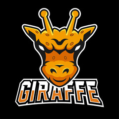 Giraffe sport or esport gaming mascot logo template, for your team