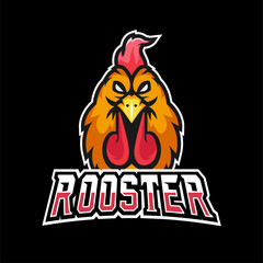 Rooster sport or esport gaming mascot logo template, for your team