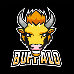 Buffalo sport or esport gaming mascot logo template, for your team