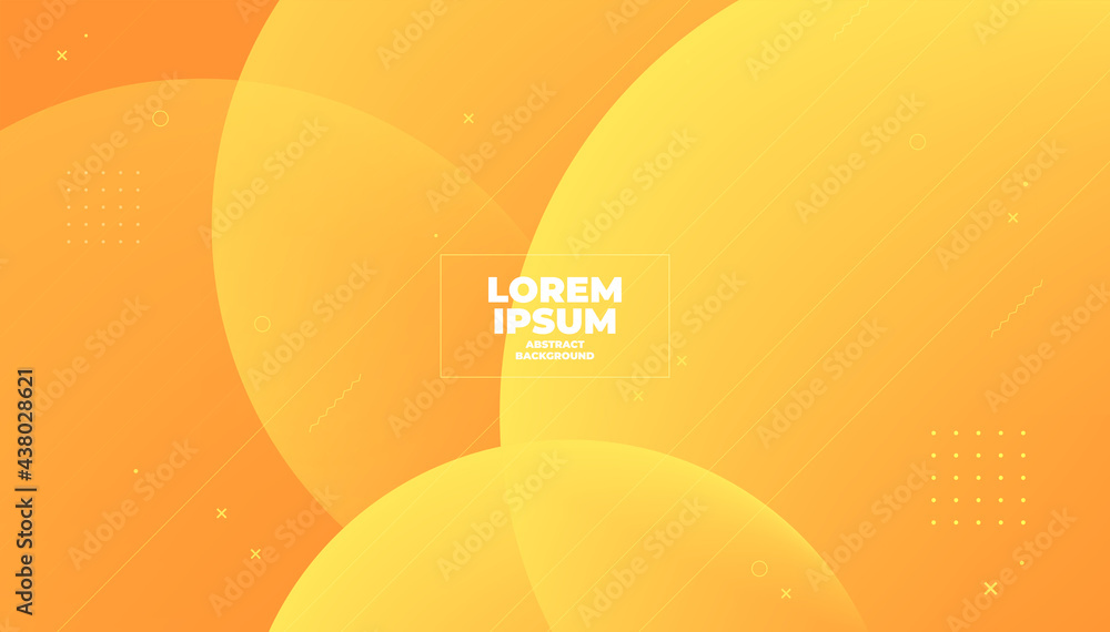 Wall mural abstract yellow geometric background with space for text and message.