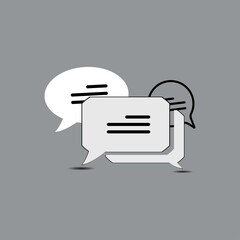 speech bubble icon. text message, chatting, texting symbols vector design