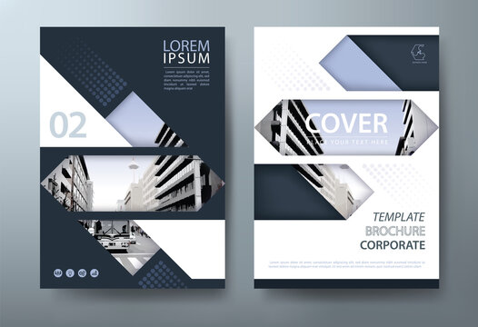 Annual report brochure flyer design template vector, Leaflet presentation, book cover, layout in A4 size.