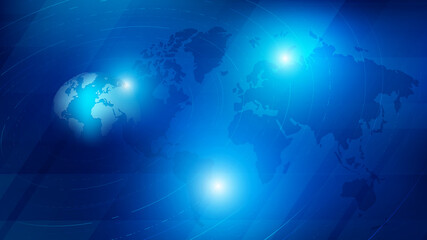 Abstract background 3D globe sphere and dotted world map 003