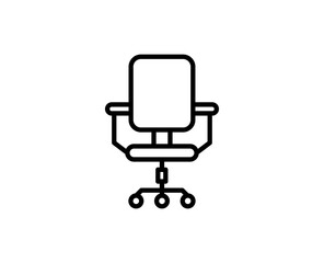 Office chair line icon