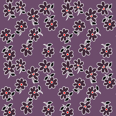 seamless vector flower design pattern on background
