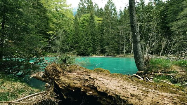 Landscape on the Turquoise Lake of Amola Dolomites