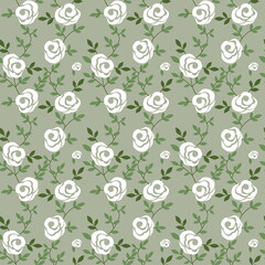 seamless vector flower design pattern on background