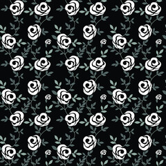 seamless vector flower design pattern on background