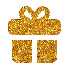 Gift box icon on white background