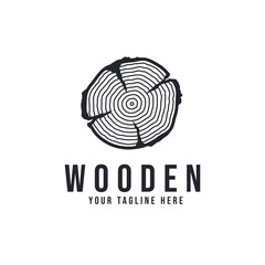 wood texture icon logo vintage vector symbol illustration design