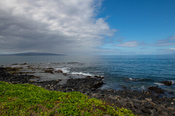 Beach in Hawaii, Dream landscape. Paradise Sunny beach with turquoise sea. Summer vacation and...