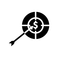 Marketing target icon. Business symbol. simple illustration. Editable stroke. Design template vector