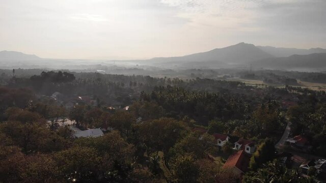 forest near anyer beach with background beautifull mountain
