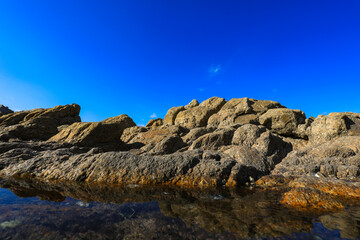 Natural scenery of rocks by the sea, North China