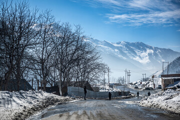 Beautiful view of sonmarg in winter, Sonmarg, Kashmir