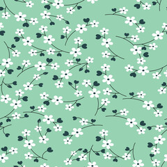 seamless  vintage flower design pattern on background